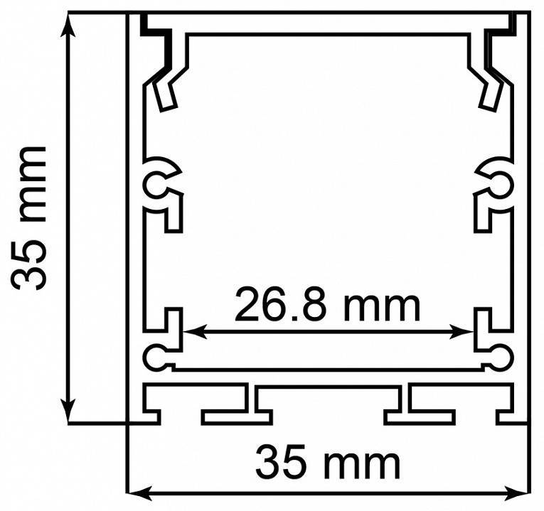 Профиль для светодиодной ленты Feron CAB256 накладной 10369