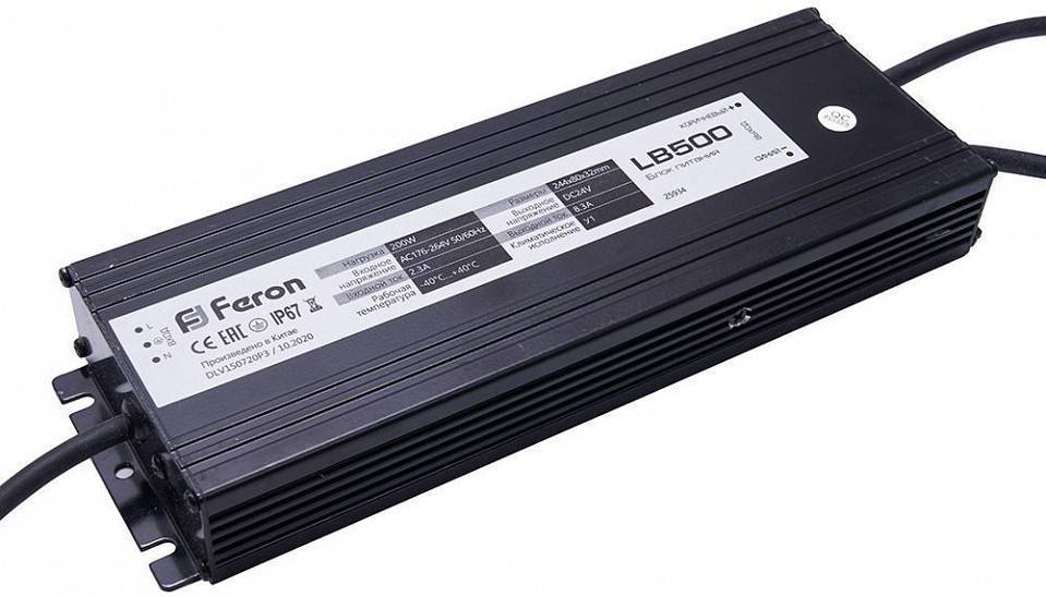 Блок питания для светодиодной ленты Feron LB500 100 Вт 12 В IP67 25934