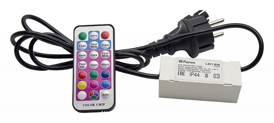 Контроллер-регулятор цвета RGB с пультом ДУ Feron LD125 41032