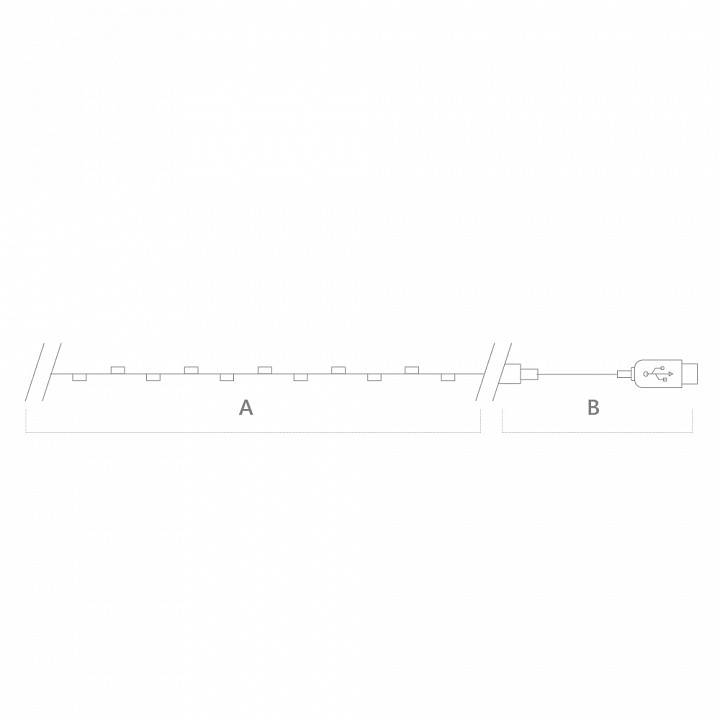 Гирлянда Нить Feron CL576 Роса мультиколор 10 м USB IP20 48188