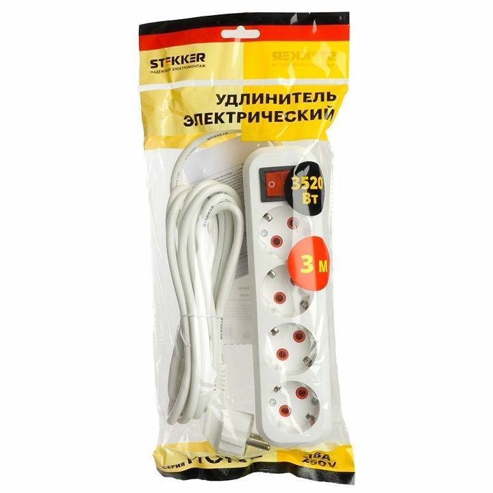 Удлинитель с выключателем Stekker Home 49359
