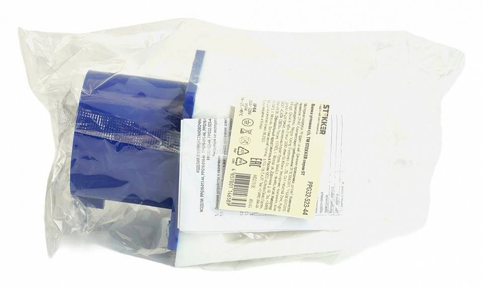 Вилка угловая 2P+PE Stekker ST 49445