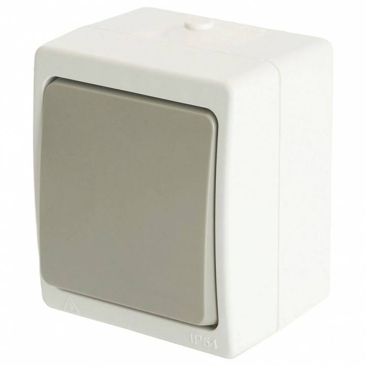 Выключатель одноклавишный Stekker Велена 49731