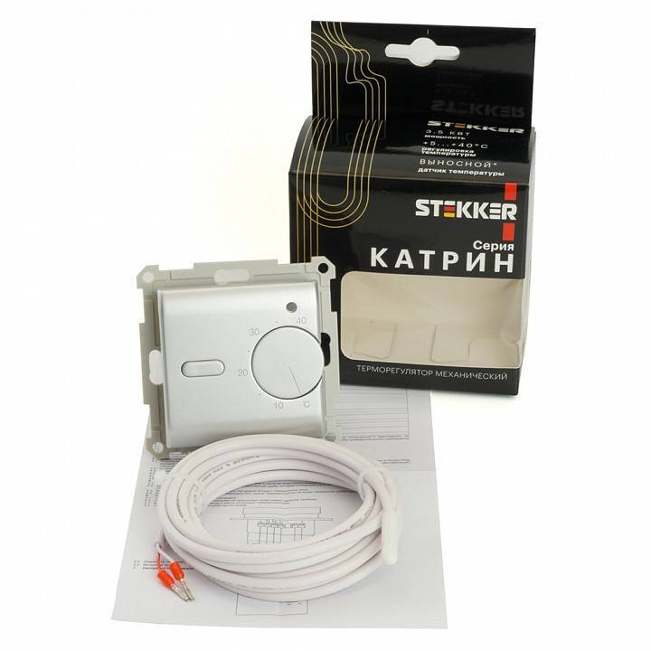 Терморегулятор электромеханический для теплого пола без рамки Stekker GLS00-7117-03 49742