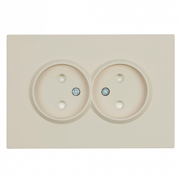 Розетка двойная без заземления и со шторкой, без рамки Stekker RST10-5116-08 49903