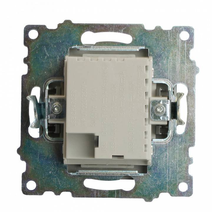 Розетка 2хUSB type A и C без рамки Stekker Катрин 50052