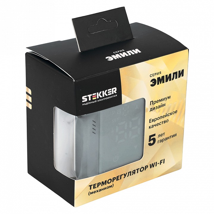 Терморегулятор для теплого пола с функцией Wi-Fi Stekker Эмили 50378
