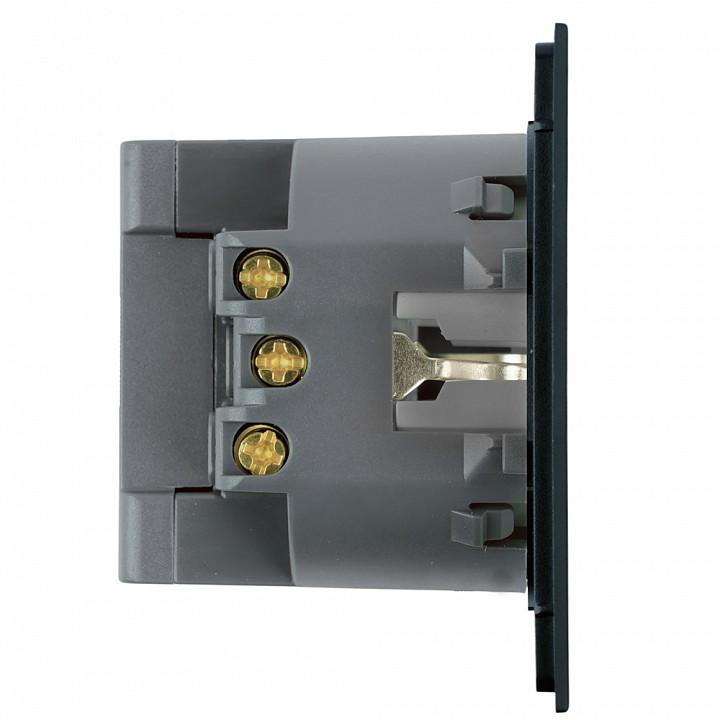 Розетка с заземлением и со шторкой и 2хUSB type A и C, без рамки Stekker Мия 50452