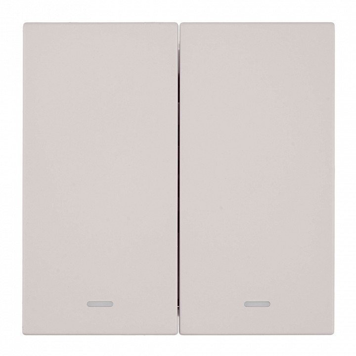 Выключатель двухклавишный с подсветкой без рамки Stekker Мия 50476