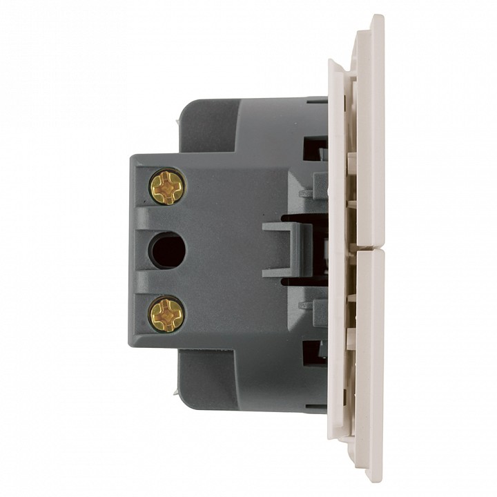 Выключатель двухклавишный с подсветкой без рамки Stekker Мия 50476