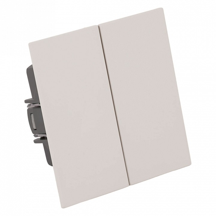 Переключатель двухклавишный без рамки Stekker Мия 50478