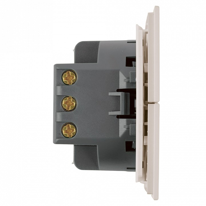 Переключатель двухклавишный без рамки Stekker Мия 50478