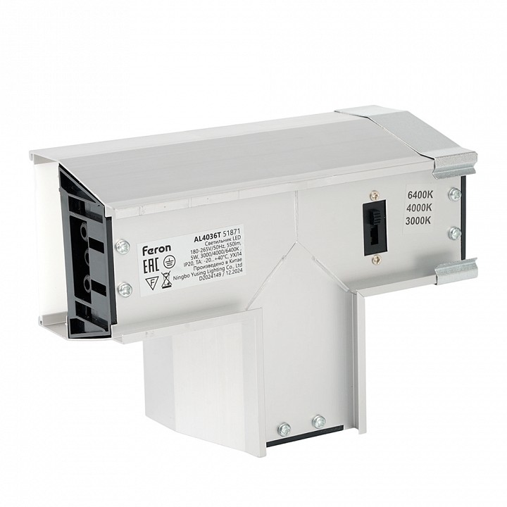 Соединитель угловой T-образный накладной Feron AL4036T 51871