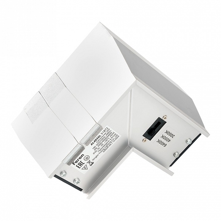 Соединитель угловой L-образный накладной Feron AL4036L 51872