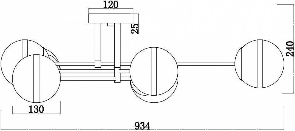 Люстра потолочная F-promo Wiggly 6xE14 3052-6P