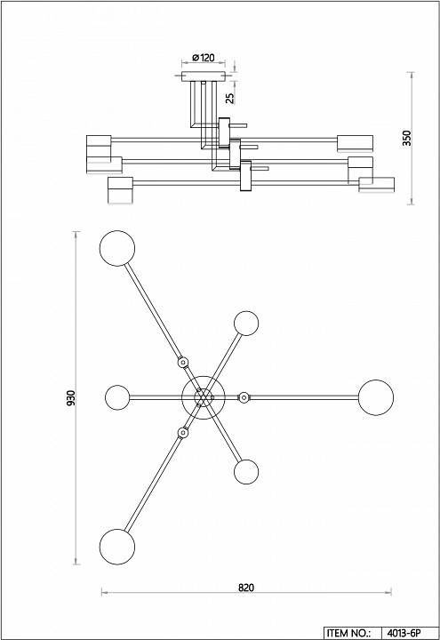 Потолочная люстра Favourite Modul 4013-6P