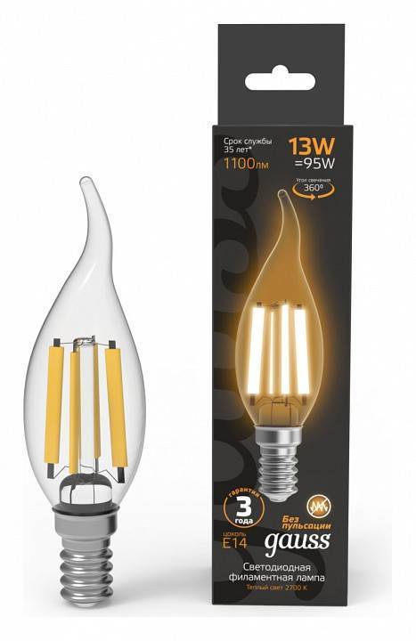 Лампа светодиодная Gauss Filament Свеча на ветру E14 13 Вт 2700 K 104801113
