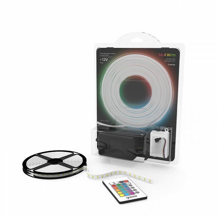 Комплект светодиодной ленты Gauss 2835/60-SMD 5 м 12В 6500К IP20 312000444