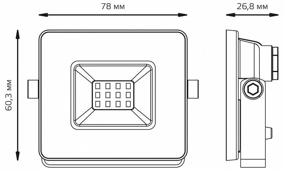 Настенно-потолочный прожектор Gauss Elementary 613100210