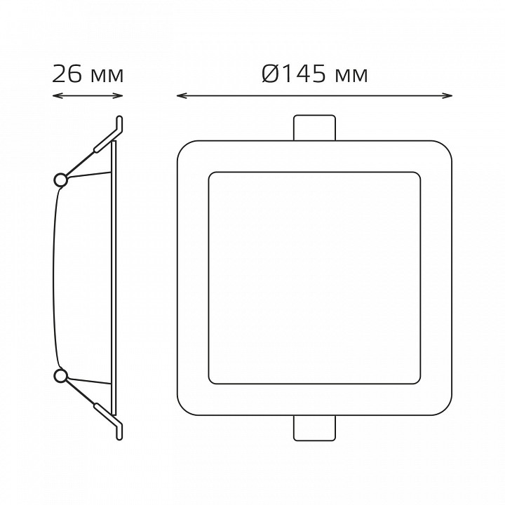 Встраиваемый светильник Gauss  9031420212