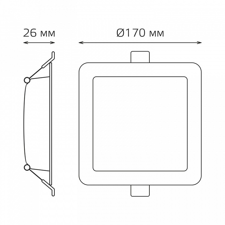 Встраиваемый светильник Gauss  9031420218