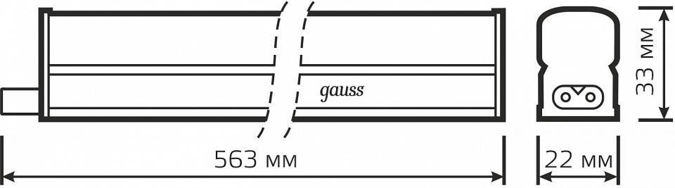 Светильник настольный Gauss TL Basic 7 Вт 4000К черный 930411207