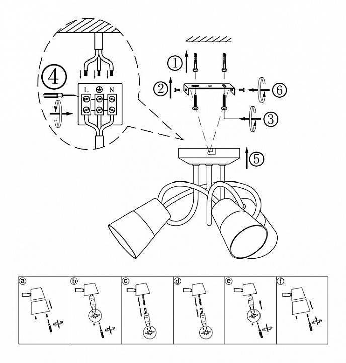 Потолочная люстра Globo Tieka 3 лампы 56185-3D