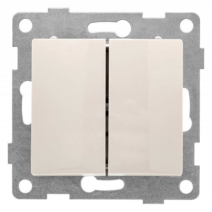 Выключатель двухклавишный без рамки Gusi Electric BRAVO С10В2-003