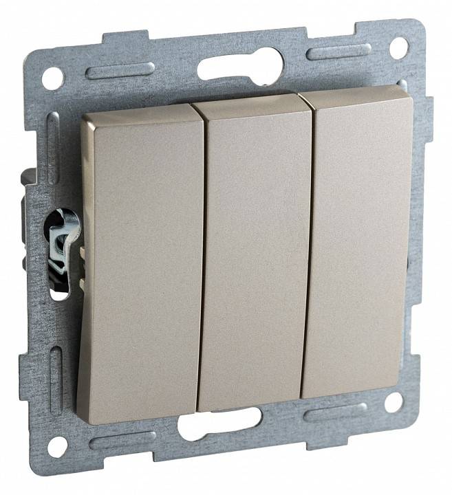 Выключатель трехклавишный без рамки Gusi Electric BRAVO С10В3-027