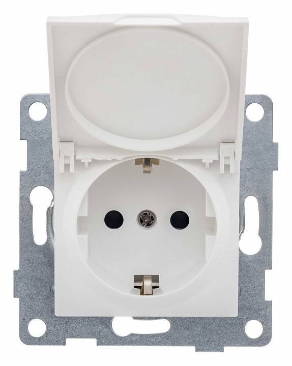 Розетка с заземлением и со шторкой, без рамки с крышкой Gusi Electric UGRA С11Р91-001