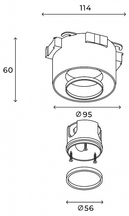 Встраиваемый светильник Hesby Lighting Larvik HSBL_0202