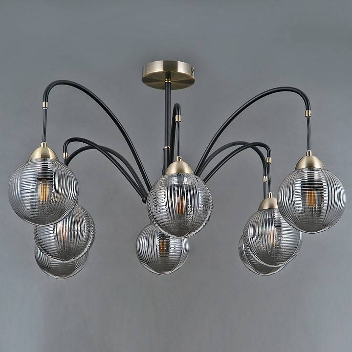 Люстра на штанге ILLUMICO  IL0433-8PSQ-79 BK AB