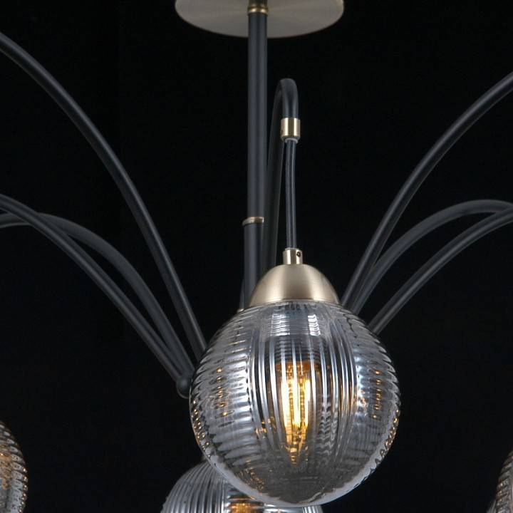 Люстра на штанге ILLUMICO  IL0433-8PSQ-79 BK AB