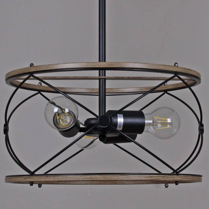Подвесная люстра ILLUMICO WOOD IL1008-3P-05 BK WOOD