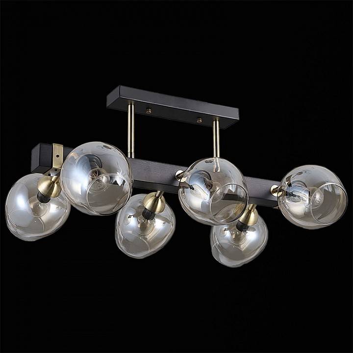 Люстра на штанге ILLUMICO  IL9736-6CSQ-79 BK AB