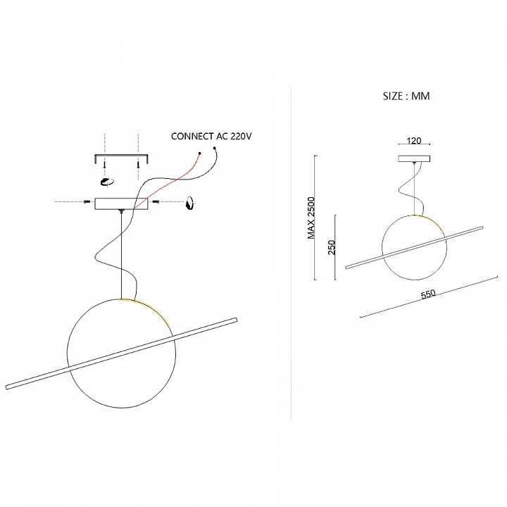 Подвесной светильник Imperiumloft PARMA parma01