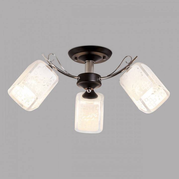 Люстра на штанге Imex 3 лампы MD.1087-3-S BK+CH