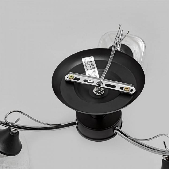 Люстра на штанге Imex 3 лампы MD.1087-3-S BK+CH