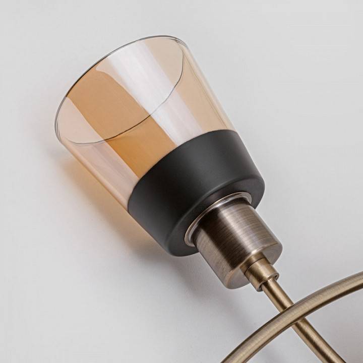 Люстра на штанге IMEX MD.4045 6 ламп MD.4045-6-S AB+BK