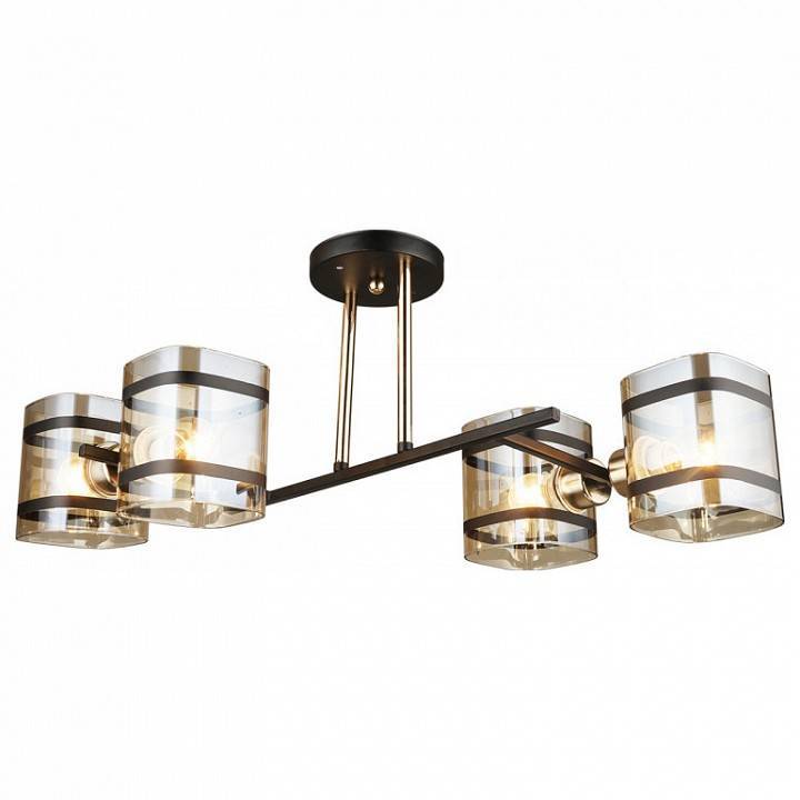 Люстра на штанге IMEX MD.4060 4 лампы MD.4060-4-S BK+FGD