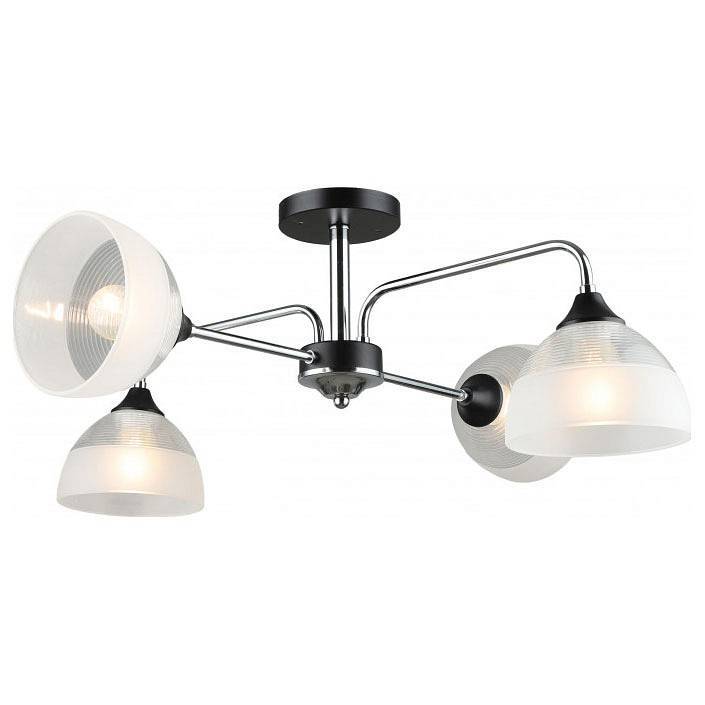 Люстра на штанге Imex MD.4196 4 лампы MD.4196-4-S-CH+BK