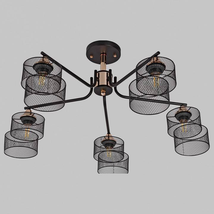 Люстра на штанге Imex MD.4252 5 ламп MD.4252-5-S-BK+FGD