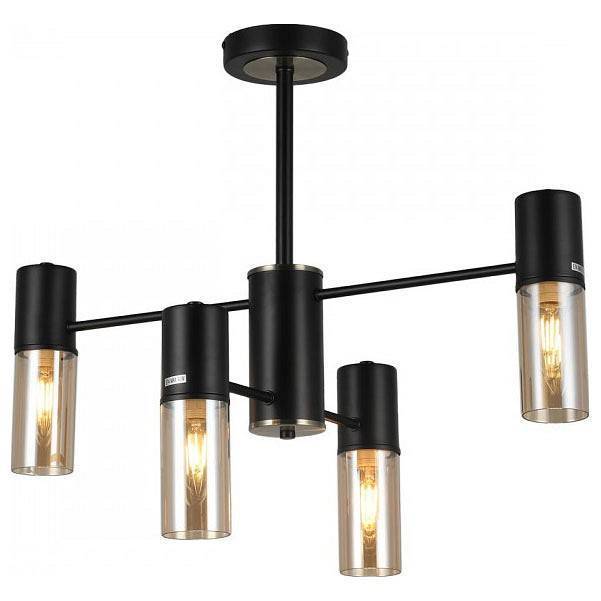 Люстра на штанге Imex MD.51829 4 лампы MD.51829-4-S-BK+AB