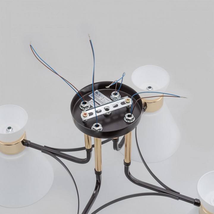 Люстра на штанге Imex MD.5692 4 лампы MD.5692-4-S-COFFEE+FGD