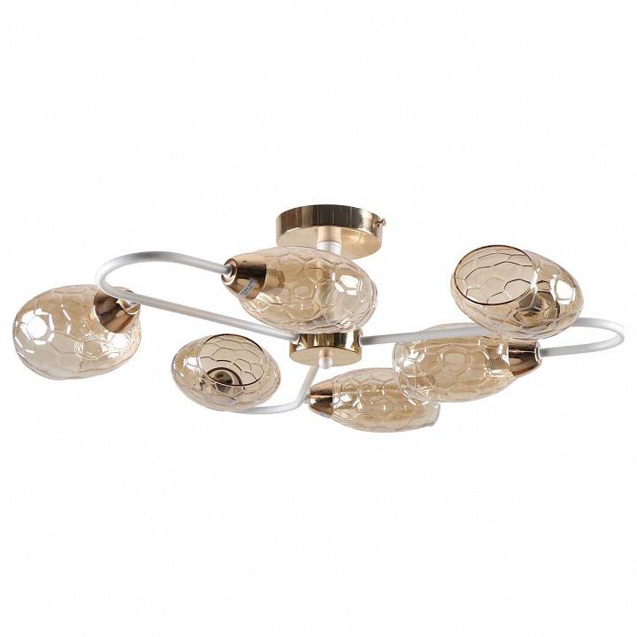 Потолочная люстра Imex MD.8305 6 ламп золото/белый MD.8305-6-S-FGD+WH