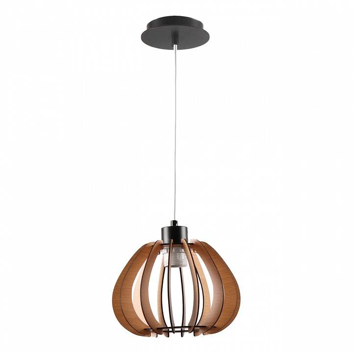 Подвесной светильник Imex MD.9012 MD.9012-1-P-BK+WOOD