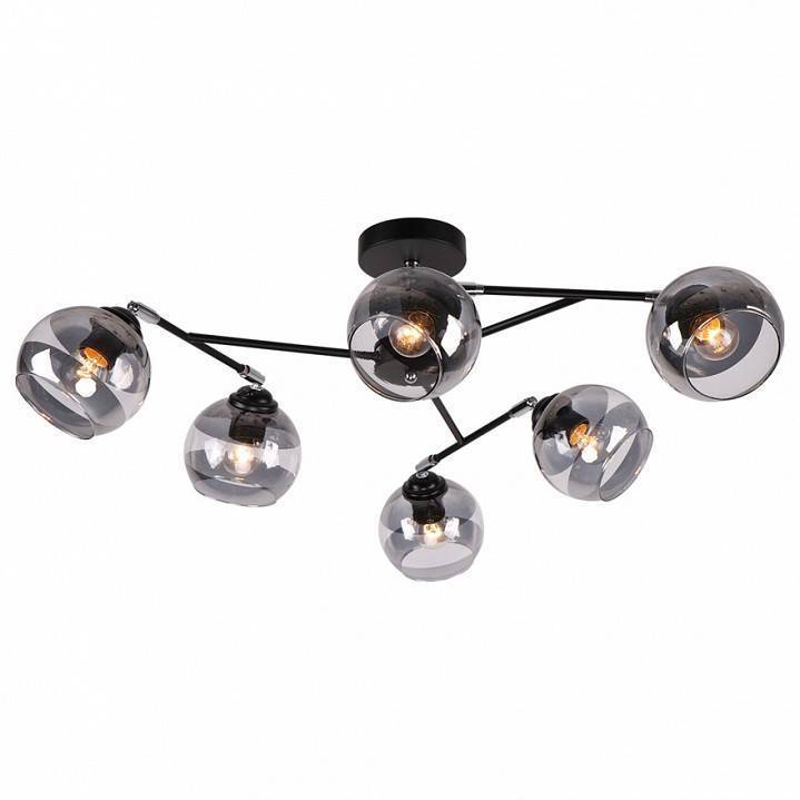 Потолочная люстра Imex 9460 6 ламп MD.9460-6-S BK+CH