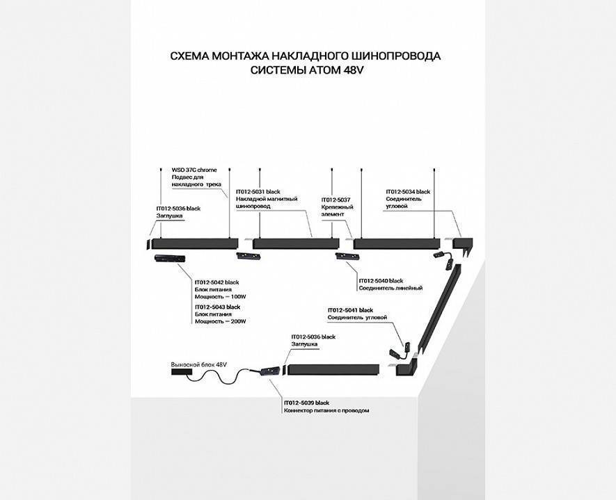 Крепление для трека Italline ATOM IT012-5038