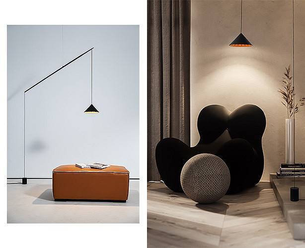 Светильник на растяжке Italline IT03-1429 IT03-1429 black/orange