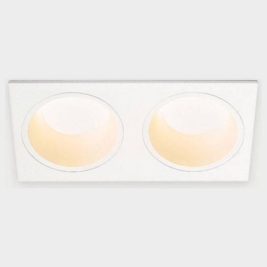 Встраиваемый светильник Italline IT08-8013 белый 3000 K 2 шт + рамка IT08-8015 белый IT08-8013 white 3000K / IT08-8015 white